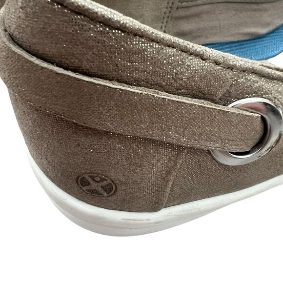 Hush Puppies The Body Shoe Ballet Flats Womens 7.5W Gold Shimmer Round Toe - Picture 4 of 9